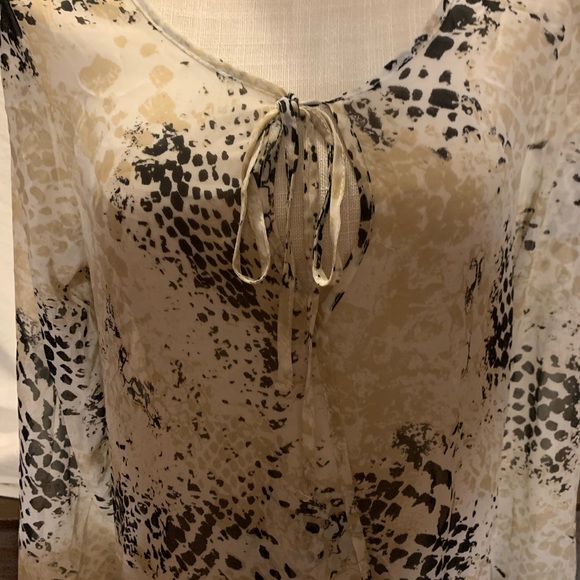 Pout Cream and Black Patterned Blouse - Picture 3 of 6